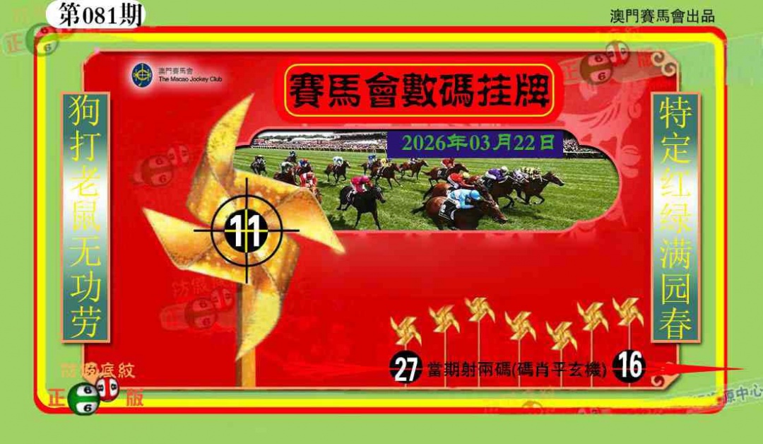 081期数码挂牌[图]