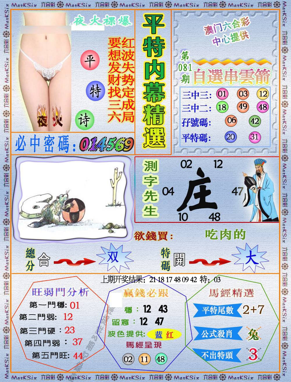 081期平特内幕精选[图]